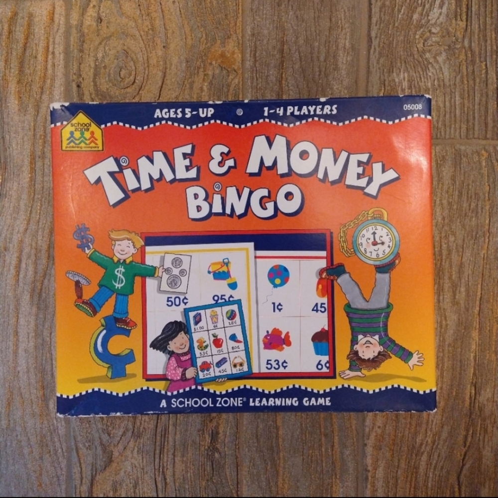 Time and Money Bingo Educational Fun Learning Game